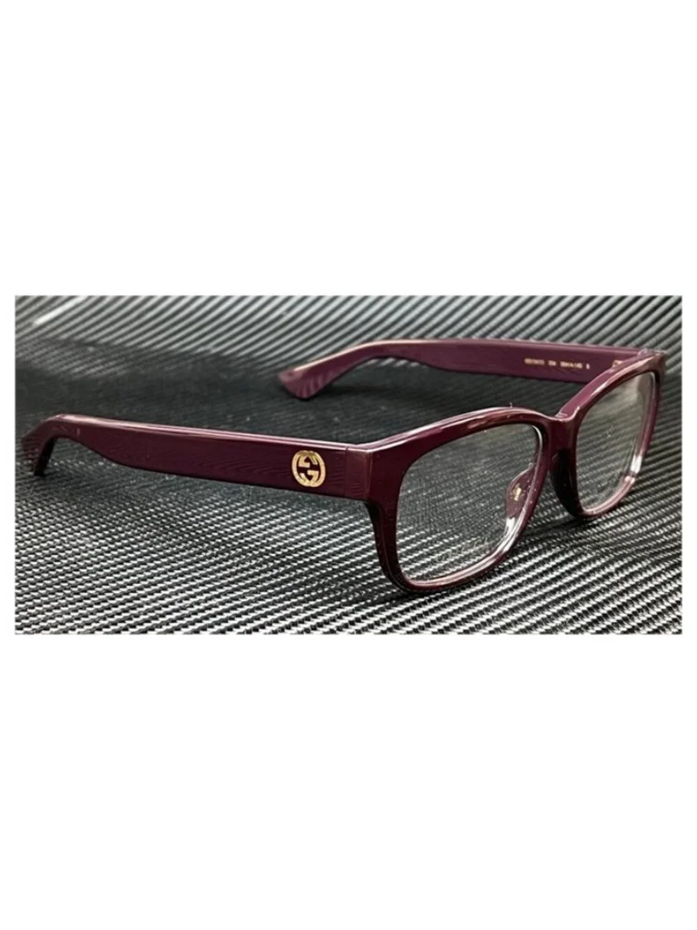 New Gucci Women Burgundy Eyeglasses 55-14-140